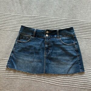 mini denim skirt